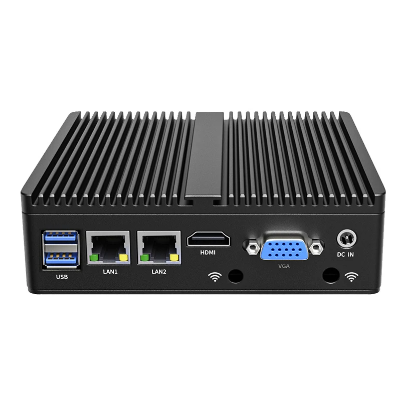 Imagem -02 - Mini pc Fanless Industrial Computador Desktop pc Home Linux e Ubuntu Wifi Lan Duplo Rs232 Rs485 Win10 11 Pro J4125 J1900 N2840 N2940