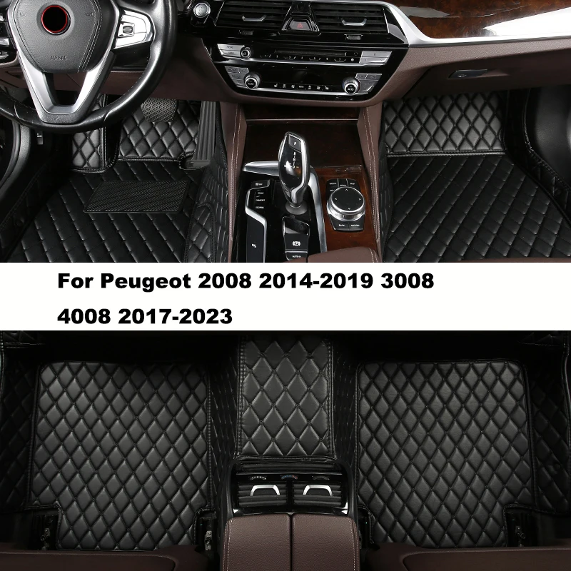 

Custom Full Coverage Car Floor Mats for Peugeot 2008 2014-2019 3008 4008 2017-2023 Car Accessories
