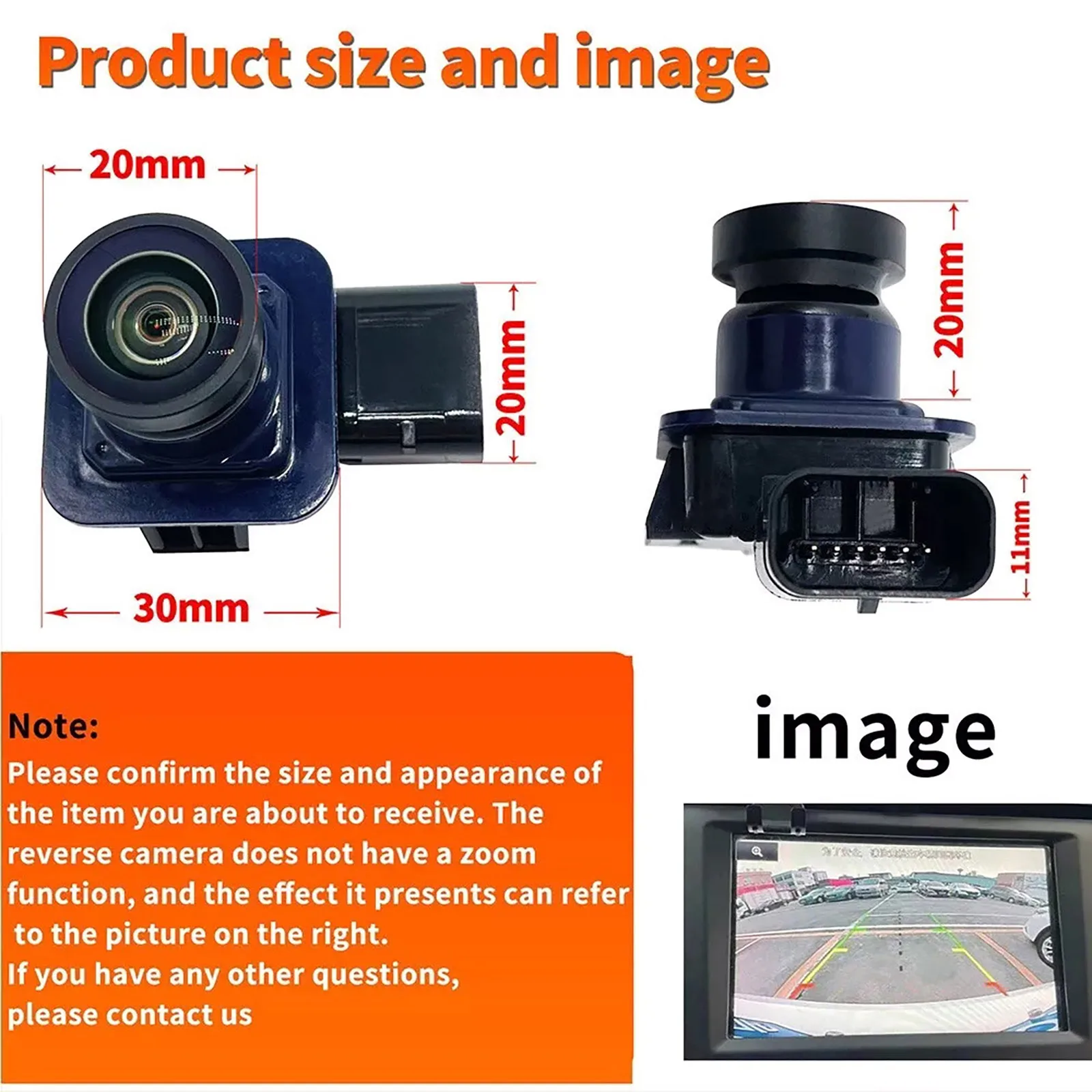 1Pc 駐車場リアビューバックアップカメラ DC 12V 6 ピン EB5Z-19G490-A フォードエクスプローラー 2011-2015 EB5T19G490AA 自動車の付属品