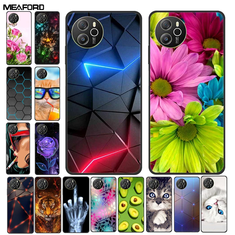 Für Oscal Tiger 12 Fall Coole Luxus Weiche Schwarz Silikon Stoßfest Telefon Fall für Blackview Oscal Tiger 12 Coque Fundas TPU Etui