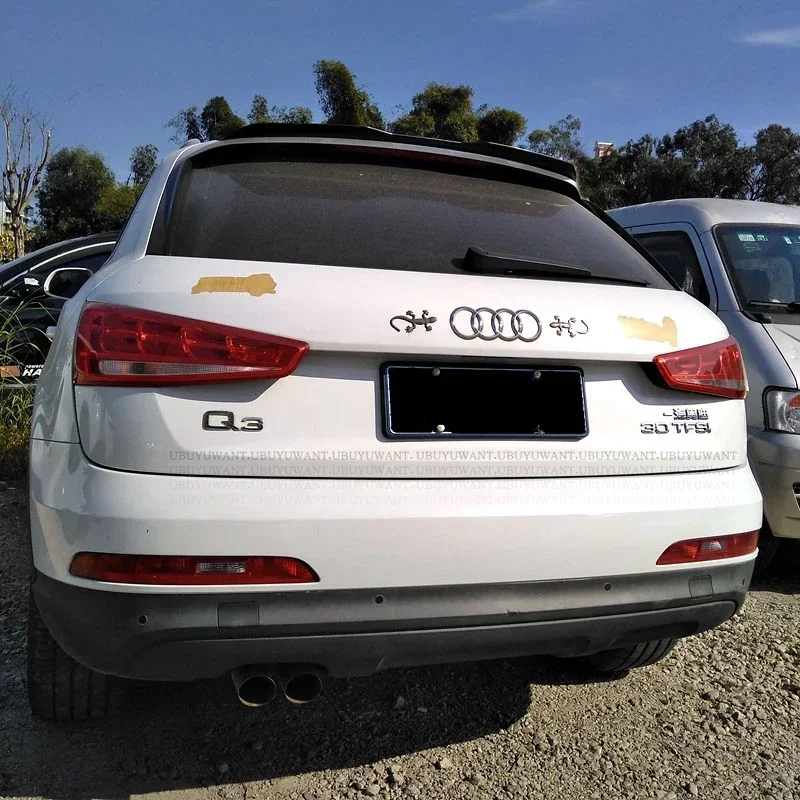 Für Audi Q3 2013-2016 Spoiler aus ABS-Kunststoff mit Carbon-Optik, Heckspoiler für Schrägheck, Karosserie-Kit Zubehör
