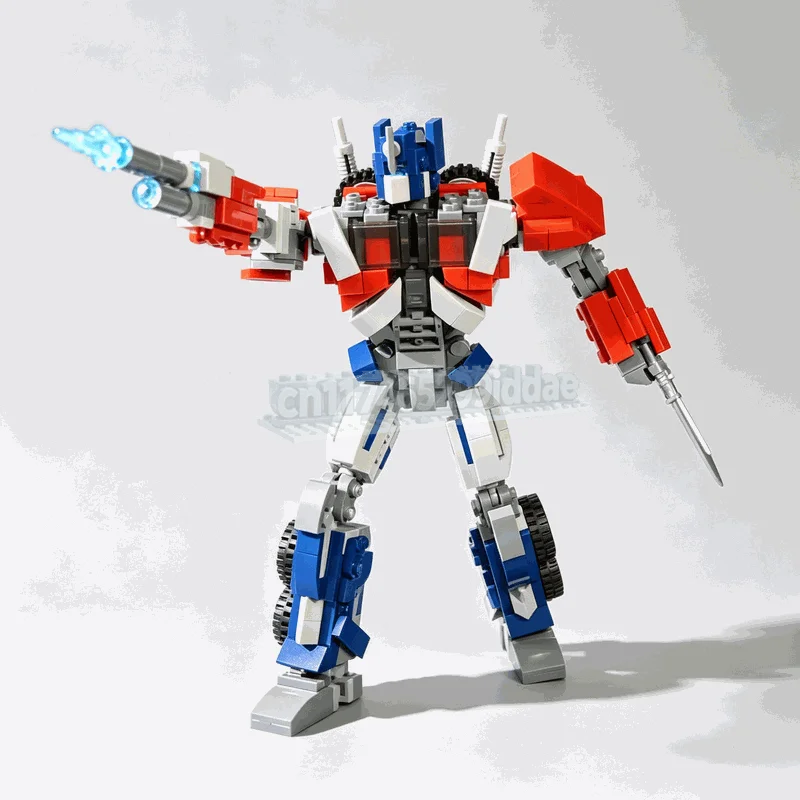 535PCS Sci-Fi Transformable Battle Mech MOC Model DIY Assembled Building Bricks Future Robot Action Figure Display Ornament Gift