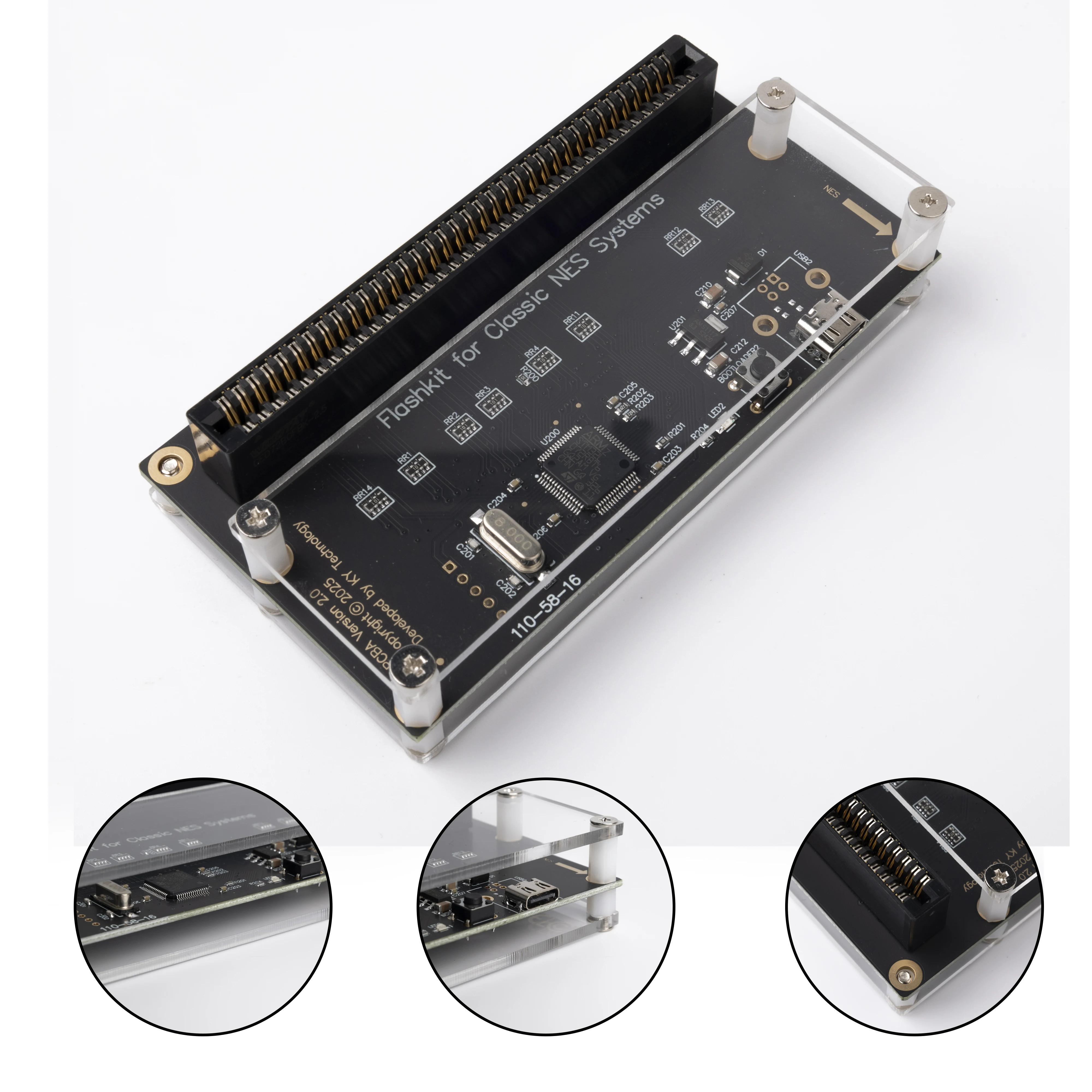 NES FlashKit Registratore Programmatore Set riscrivibile per console per videogiochi NES Cartuccia Scheda di gioco FlashKit Card