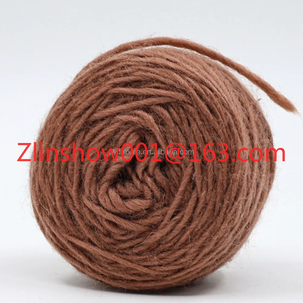 In-Stock Wool Knitting Yarn Free Sample Singe Ply 1.5Nm 1.2~1.4kg/cone 100% Wool Roving Yarn for Sweaters Coats