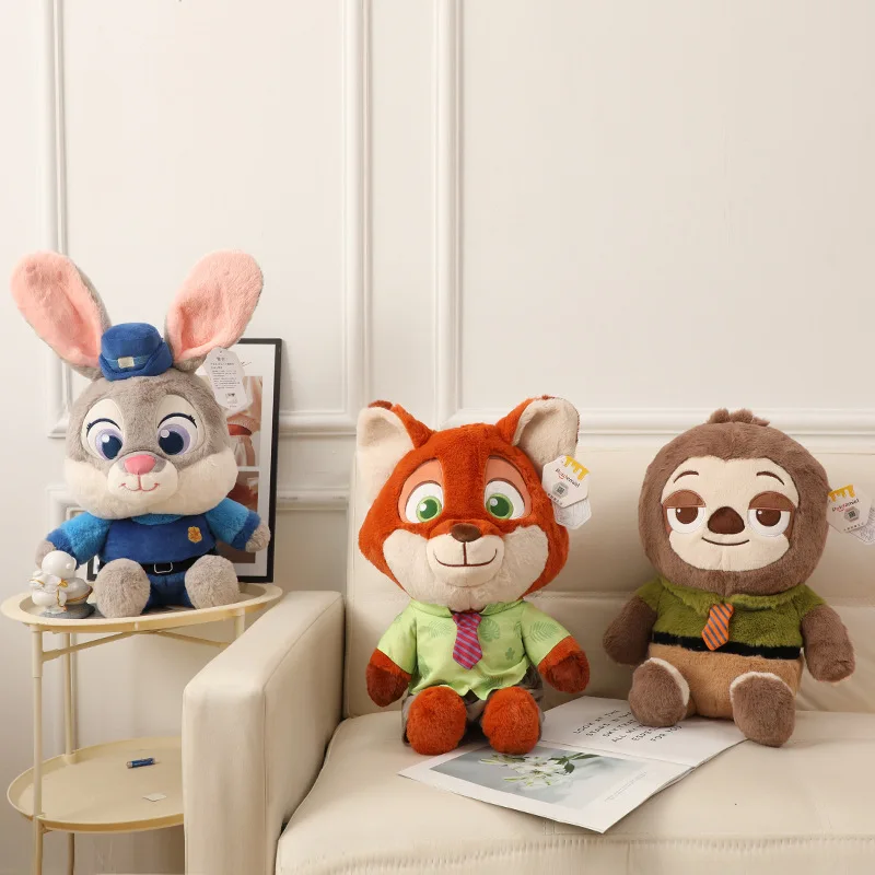 

Zootopia 38 см плюшевая кукла игрушка Дисней Джуди Ник Молния Happy серия подушка офисное обучение сопровождающие украшения праздничные подарки