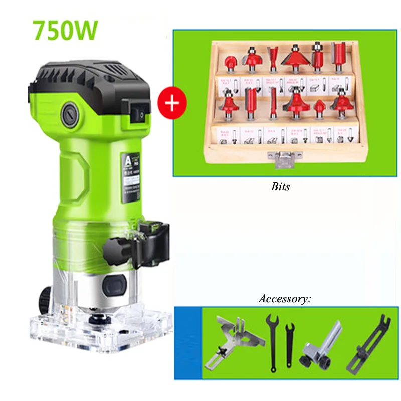 

Laminate Slotting Woodworking Trimming Palm Router All Copper Electric Hand Tool Motor Edge Trimmer Engraving Machine X6301