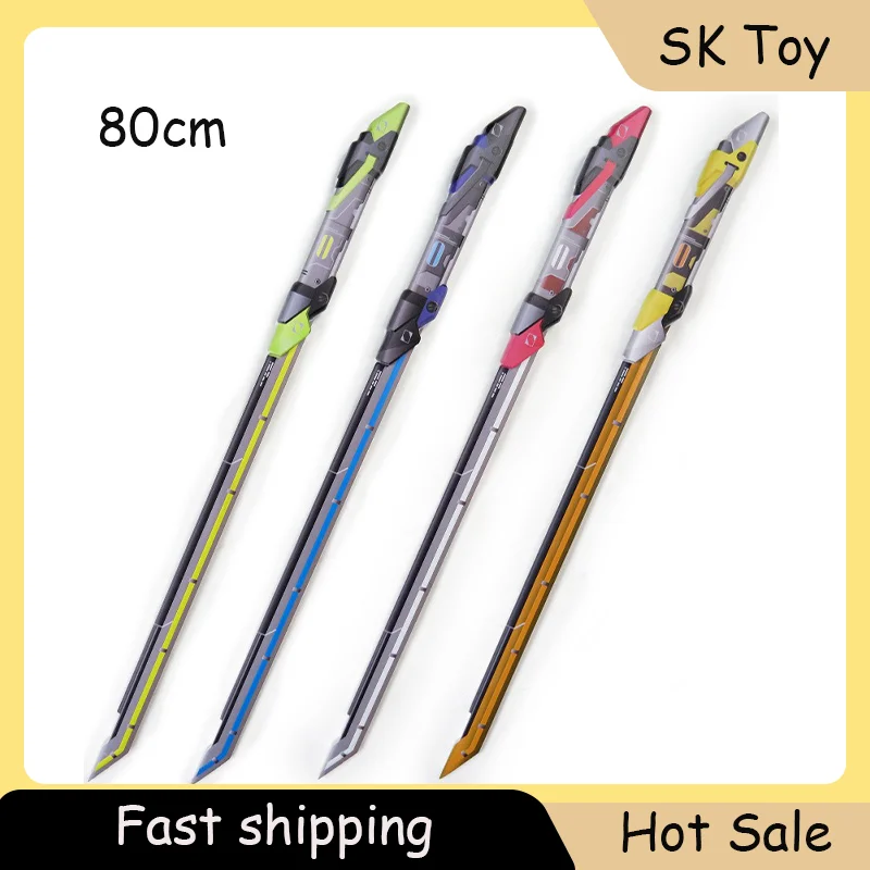 

80 см Valorant игровая периферия видеокарта прямой нож бамбук катана Cos реквизит модель оружия подарки украшения для ролевых игр