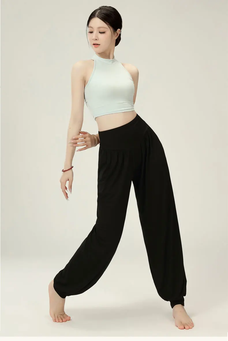Women's stretchy and soft modal yoga sport pants, dance harem pants