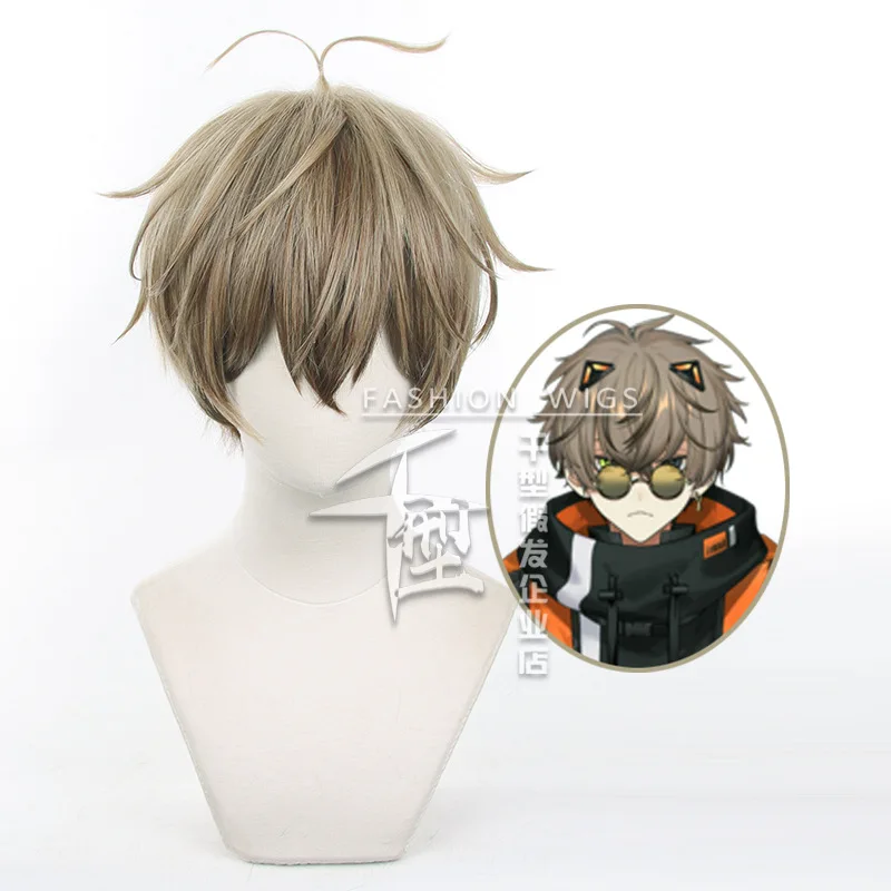 Vtuber Nijisanji Alban Knox Cosplay Wig Noctyx Short Gradient Heat Resistant Wig  Halloween Party Role Play