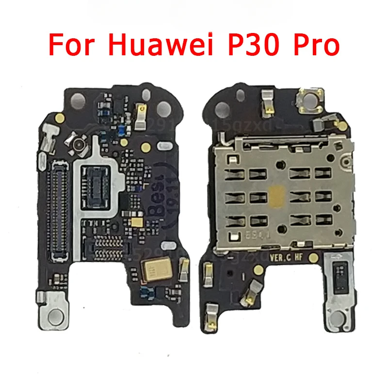 

100% SIM/SD Card Reader with Microphone Flex cable For Huawei P30 pro SIM Holder Conecction board Replacement parts