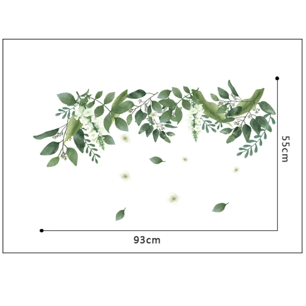 Decal Wall sticker Kitchen Living room Mural Green Home Moisture-proof Plant Removable Self Adhesive Vinyl Art