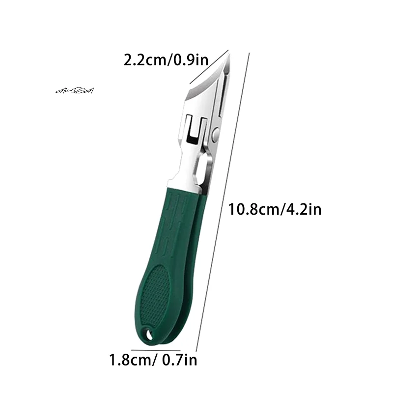 Cortador de unhas pontiagudo anti-respingo grande diagonal afiado cortador de unhas boca inclinada para sulcos de unhas-tesoura de unhas