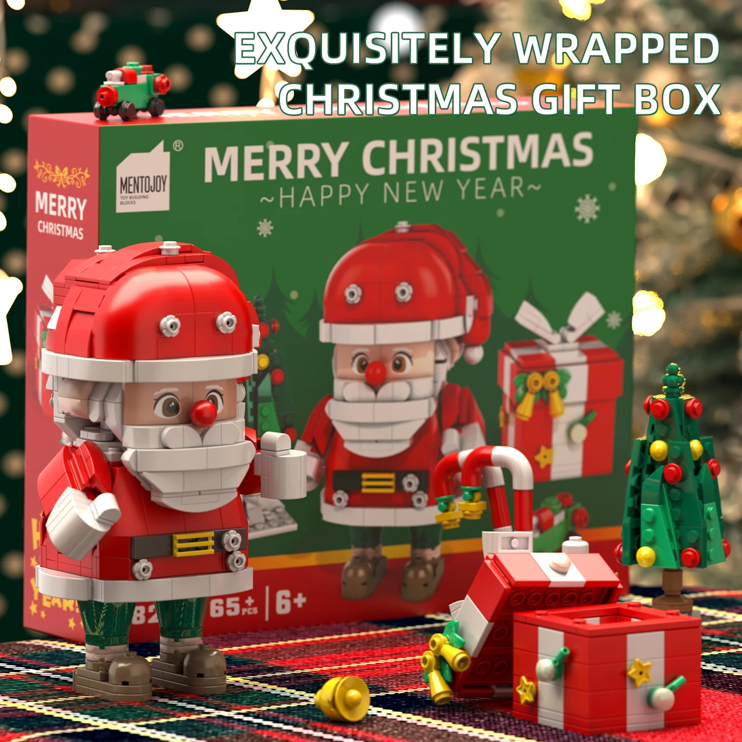 

Christmas Building Blocks Set, 750 Piece Santa Claus Building Block Set with Christmas Tree Building Sets for Kids Ages 6-12