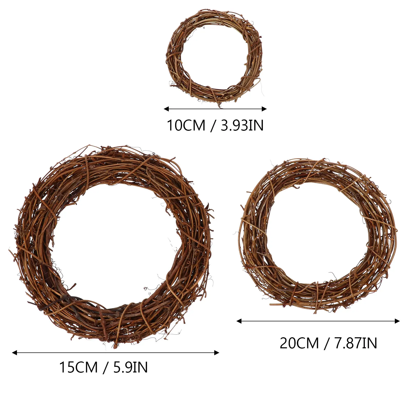 

3Pcs Natural Vine Wreath Decor Christmas Hanging Vine Garland DIY Crafts for Door Wall Home Festival Natural Twig Garland