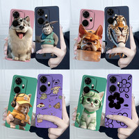For Itel P55 Plus 4G Case Lovely Cat Cartoon Pattern Liquid Silicone Soft Protective Cover For Itel P55+ 4G P663LN Bumper Funda