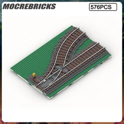 MOC City Train Series switch return curve Building Blocks Model DIY Bricks Children's Educational Toys Christmas Gift