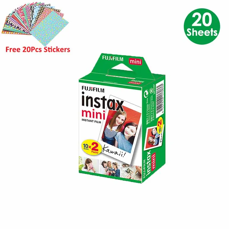 Fujifilm-インスタントフォトカメラ用のInstaxミニフィルムホワイト,10