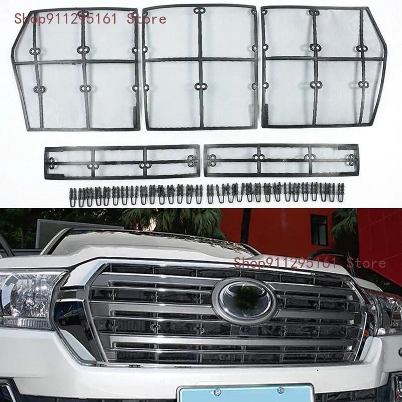 Accessories Stainless Car Insect Screening Mesh Front Grille Net For Toyota Land Cruiser 200 LC200 FJ200 2008-2018 2019 2020