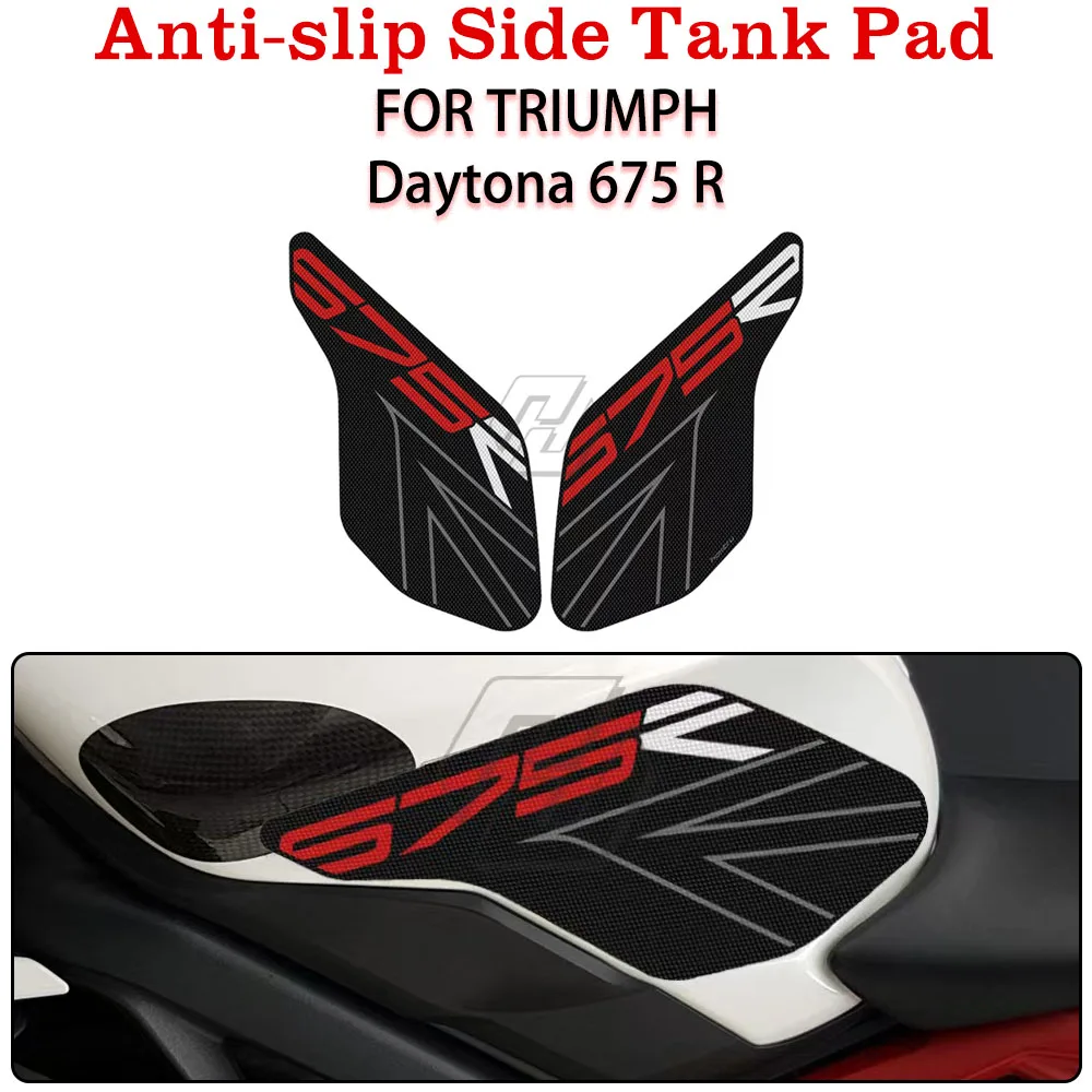 For Triumph Daytona 675 R 2013 2015 2015 2016 Motorcycle Anti-slip Side Tank Pad Protection Knee Grip Mat Stickers