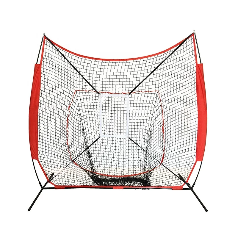 High Quality Portable 7x7 Baseball Practice Pitching Bounce Net For Indoor Outdoor Baseball Softball