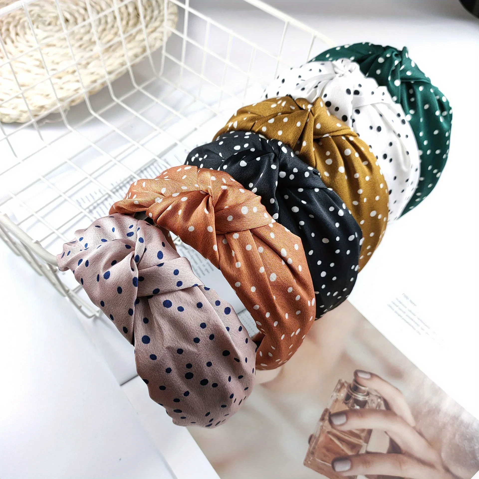 Polka Dot Satin Hea… - image