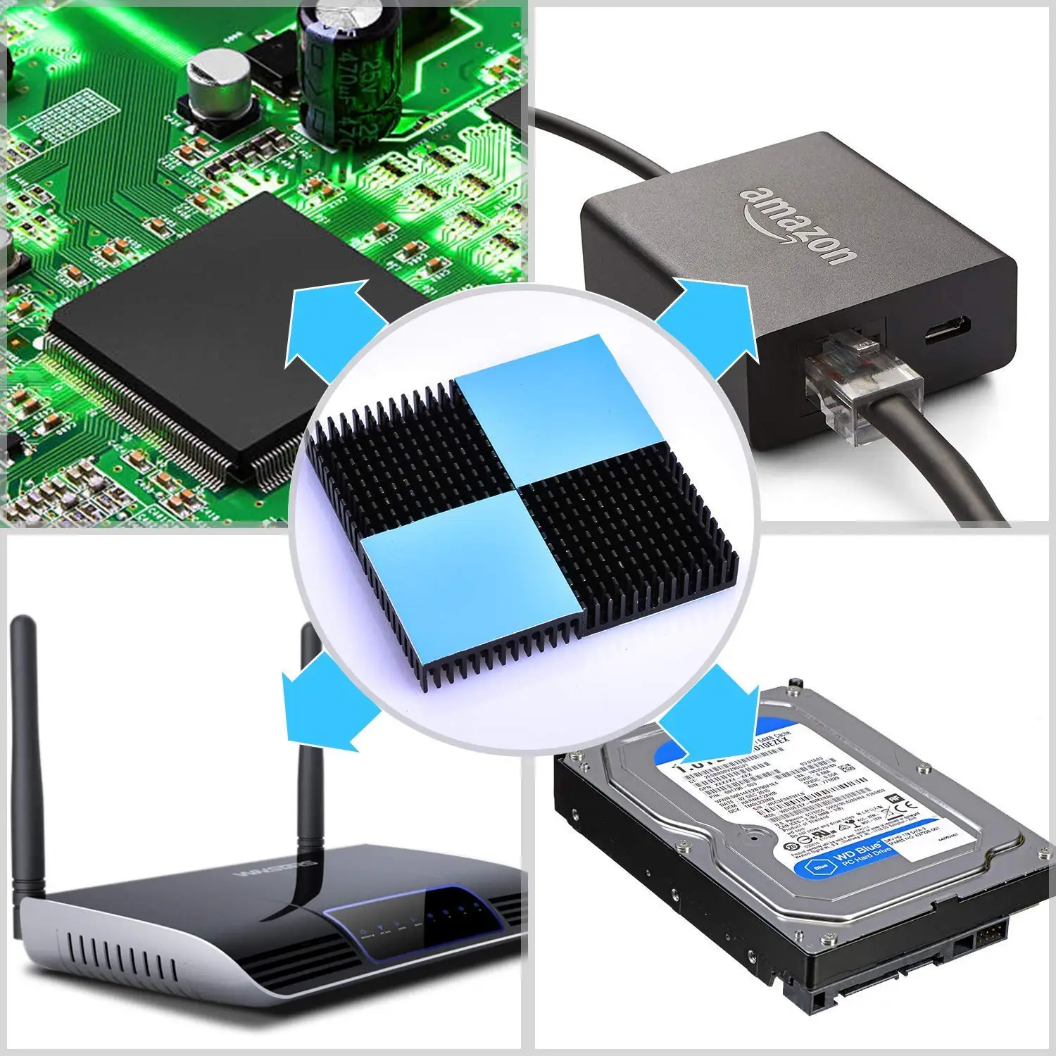 1/2/3/4 шт. радиатор, алюминиевый охлаждающий радиатор, радиатор, рассеивание тепла для CREALITY Nema17 42, шаговый двигатель 40x40x11 мм, 3D Prin