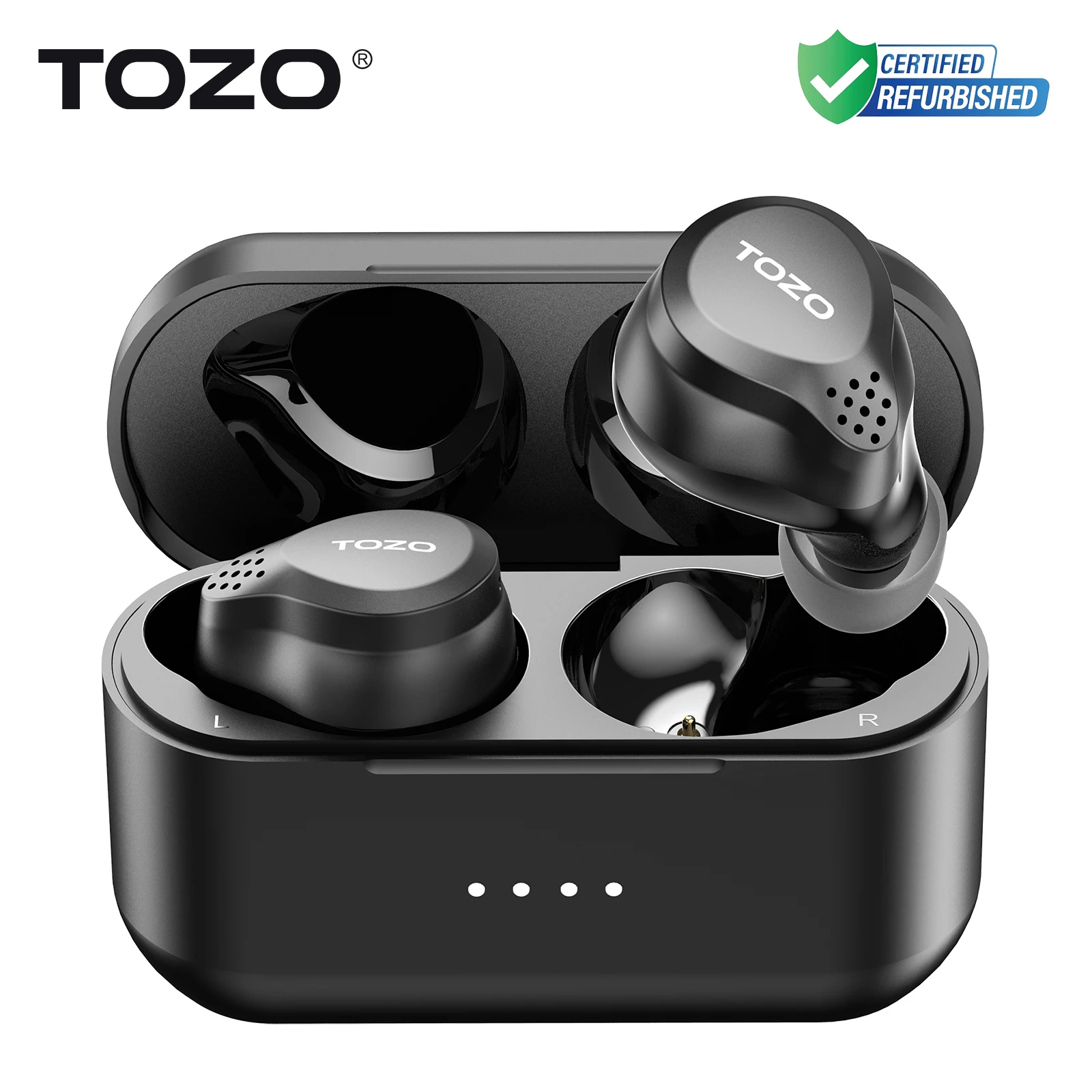 

Refurbished TOZO NC7 TWS Earbuds In Ear Wireless Bluetooth Headphones HD Call with Mic Active Noise Cancelling APP Touch Control