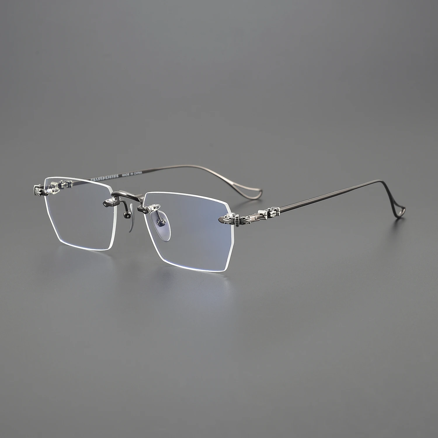 Quality Titanium Rimless Optical Glasses Frame Men Women Designer Ultralight Vintage Computer Eyeglasses Brand Eyewear