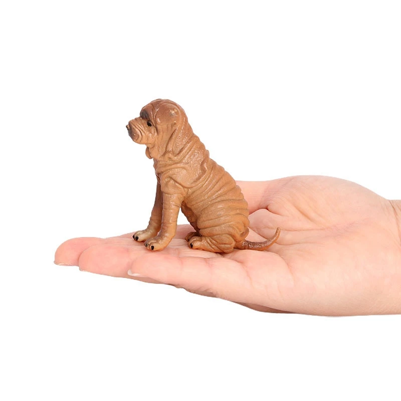 Моделирование сидящей осанки, китайская шарпейская собака, модель настольного питомца, щенка, украшение для дома орнамент с изображением собак