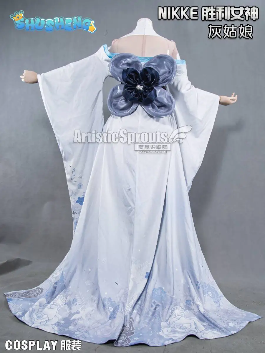 

Cinderella Anime Game N I K K E Cosplay Costume Women's Sweet Kimono Dress Headwear Props Halloween Carnival Cinderella Uniform