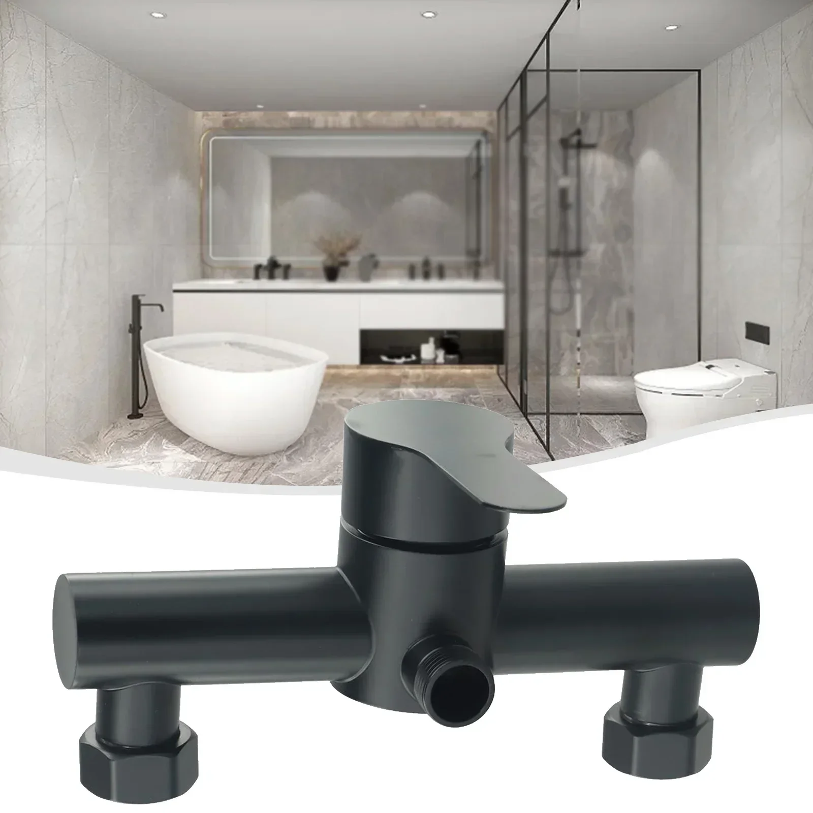 

1pc Bathroom Shower Faucets Triple Bathtub Faucet Wall-mounted G1/2in Interface Hot And Cold Water Mixer Valve Accessories