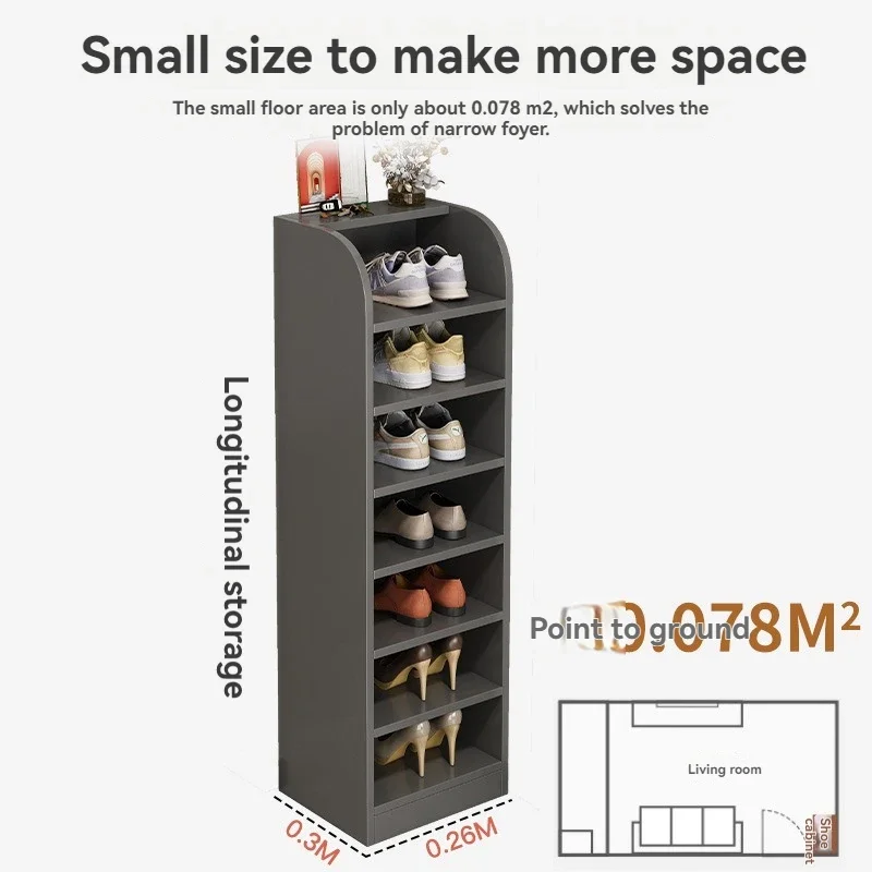 خزانة أحذية، استخدام منزلي بسيط، رف تخزين متعدد المستويات عند المدخل، مثبت على الحائط، متعدد الأغراض، رف أحذية صغير