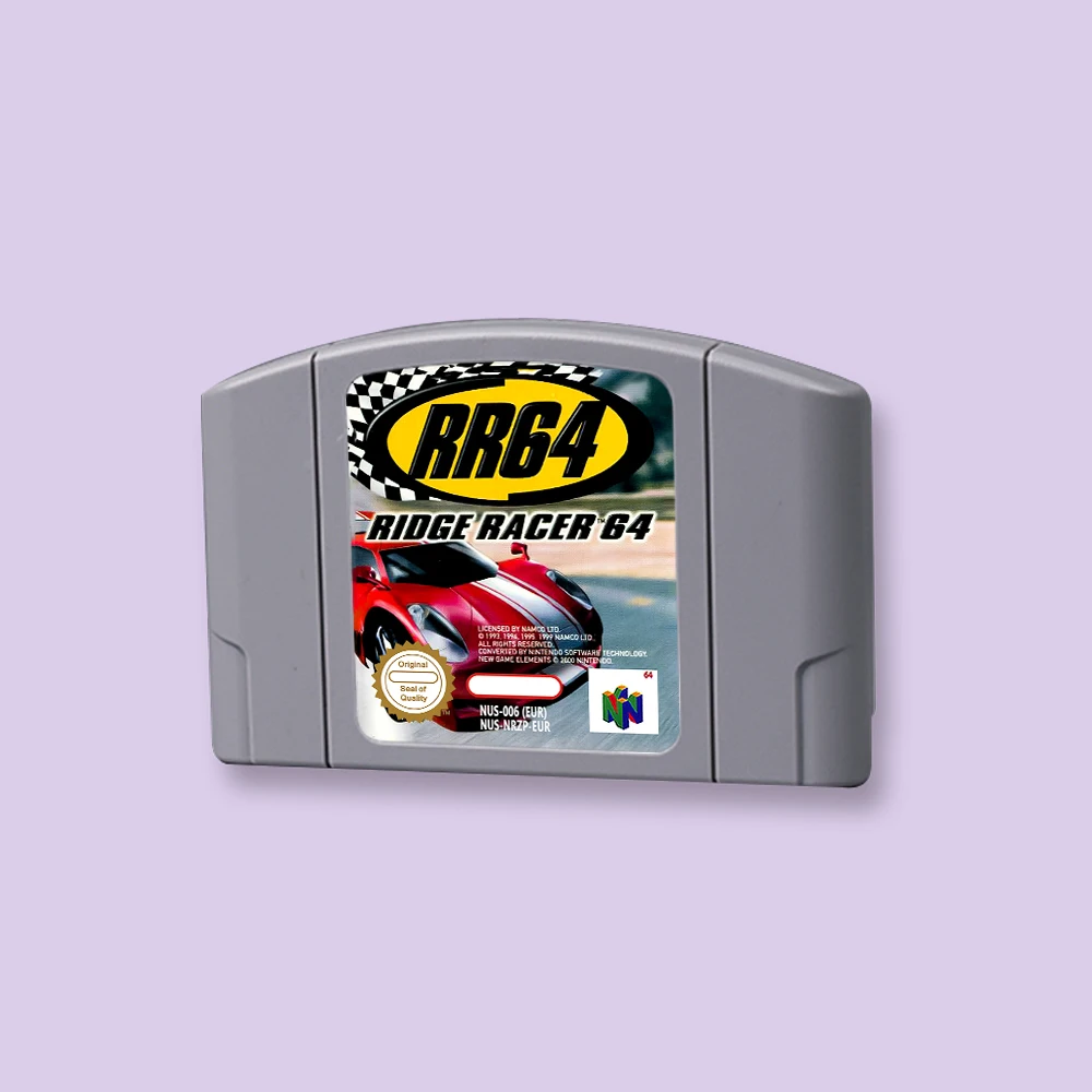 

for RR64 - Ridge Racer 64 64bit game card for EUR PAL version N64 video game console English language
