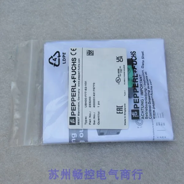 * Vendas no local * Novo sensor Pepperl + Fuchs P + F UB400-F77-E2-V31 Spot 233240