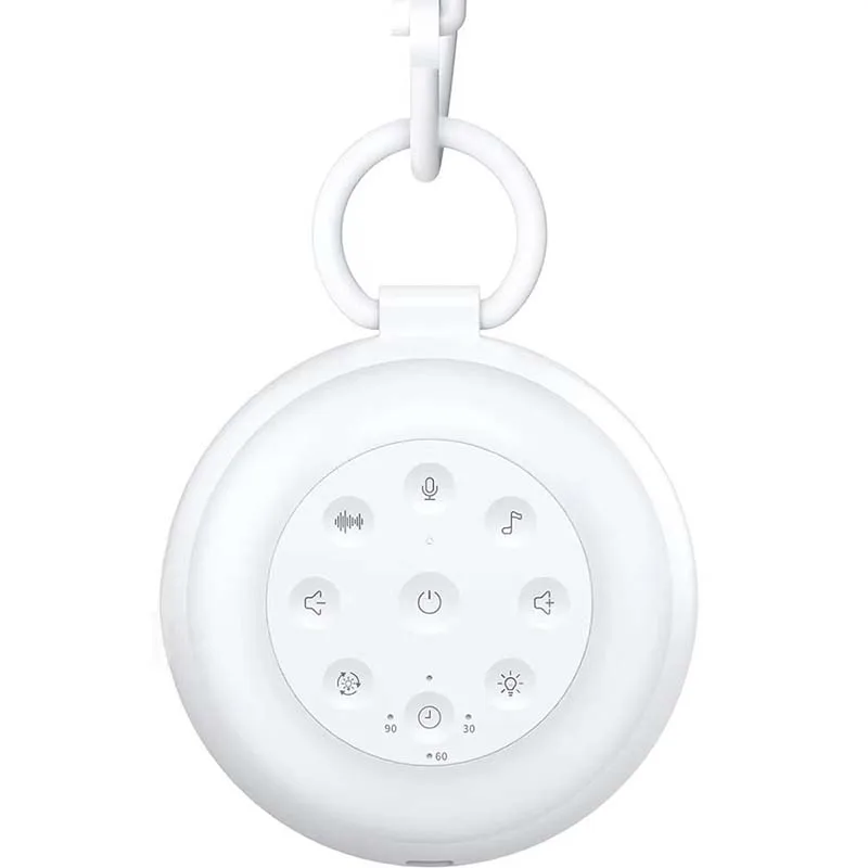 2000mAh Portable USB Rechargeable White Noise Speaker Machine with Night Light and Recording, Timer Shutdown for Home/Office Use
