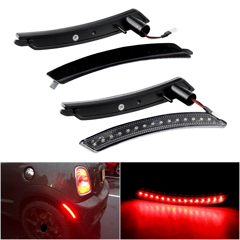 

2x дымчатые/прозрачные линзы заднего крыла, светодиодные боковые габаритные указатели поворота для Mini R55 LCI Clubman R56 LCI R57 R58 R59 R60 R61 Автозапчасти