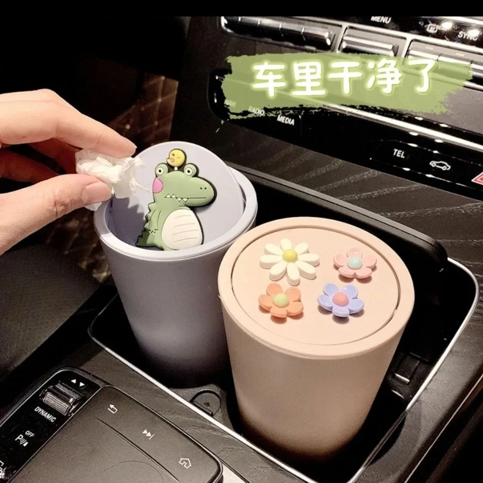 Cute and Creative Small Mini Car Trash Can Car Storage Box Storage Bag Desktop Trash Can Debris Box Promotional Gifts Small Gift