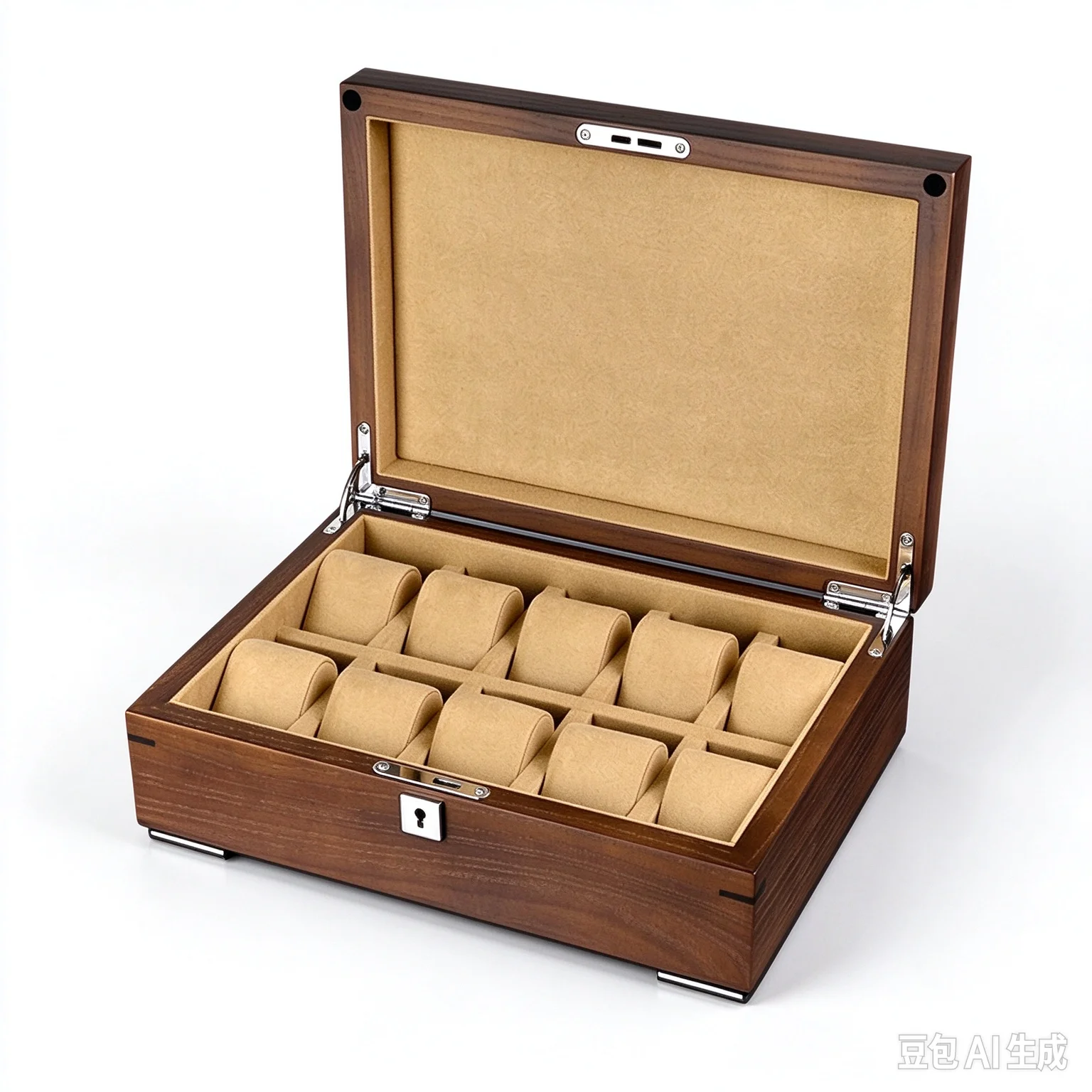 New 10 Slots Wood Watch Box Organizer Luxury Watch Parts Storage Box With Lock Watch Display Gift Case Watchbox For Men