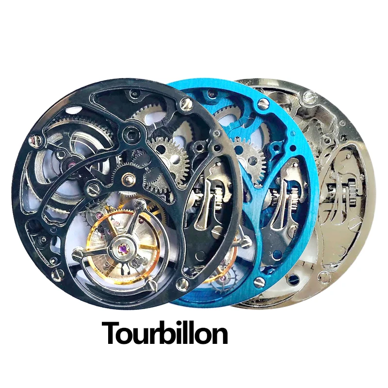 fly Tourbillon  mechanical watch Movement Manual 28800hz Hollowing out DIY