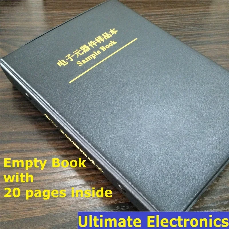 Empty Sample Book with 20Pages(Empty pages) For 0402/0603/0805/1206 SMD Electronic Components