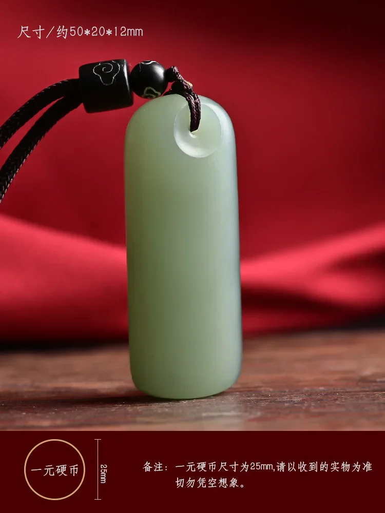 Natural Xinjiang hetian top brand green jade pendant handcarved lucky jade necklace men necklaces women pendants jade jewelry