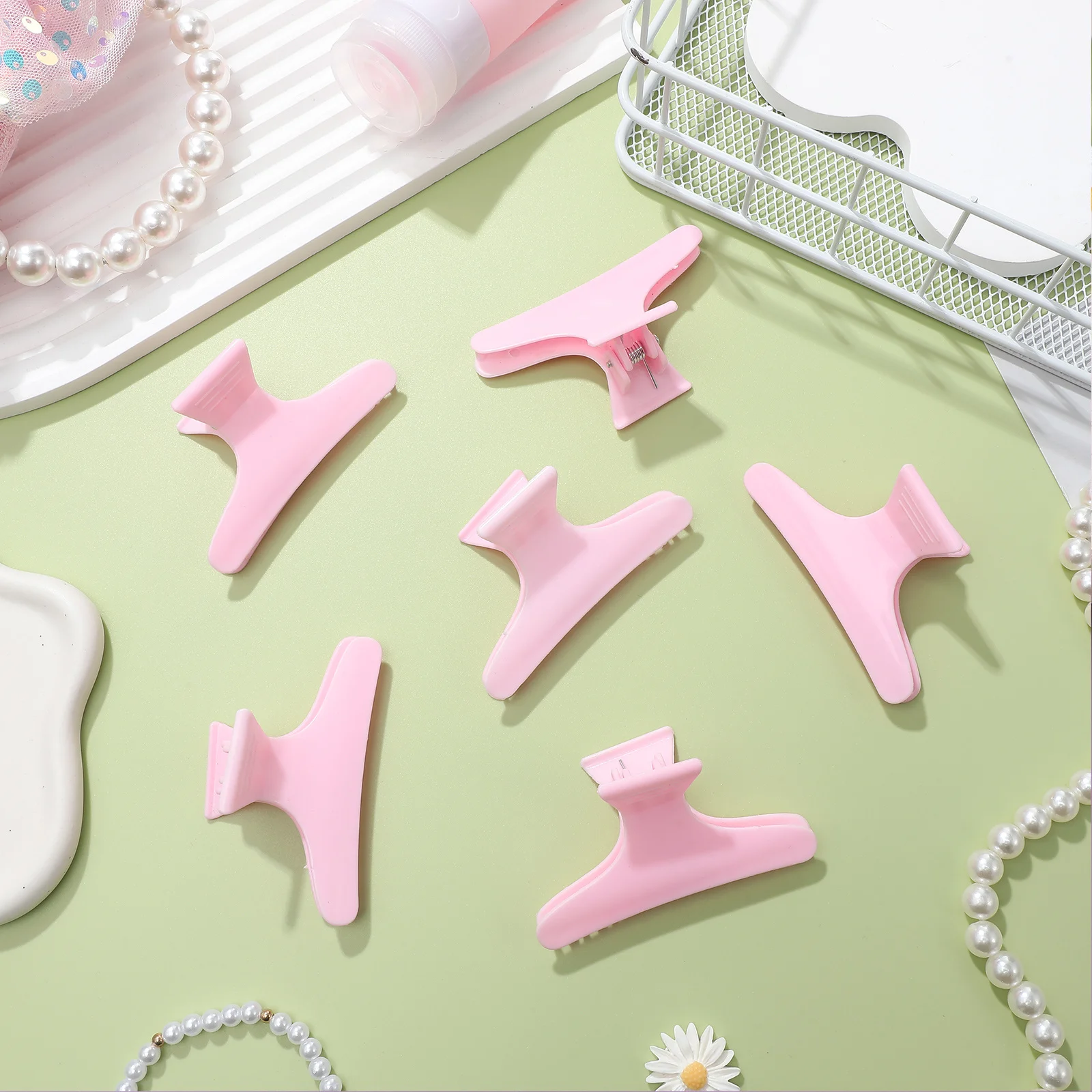 

12 pcs Butterfly Hair Clips Strong Salon Claw Clamps For Sectioning Cutting Coloring Styling Tool Accessory For Women Girls