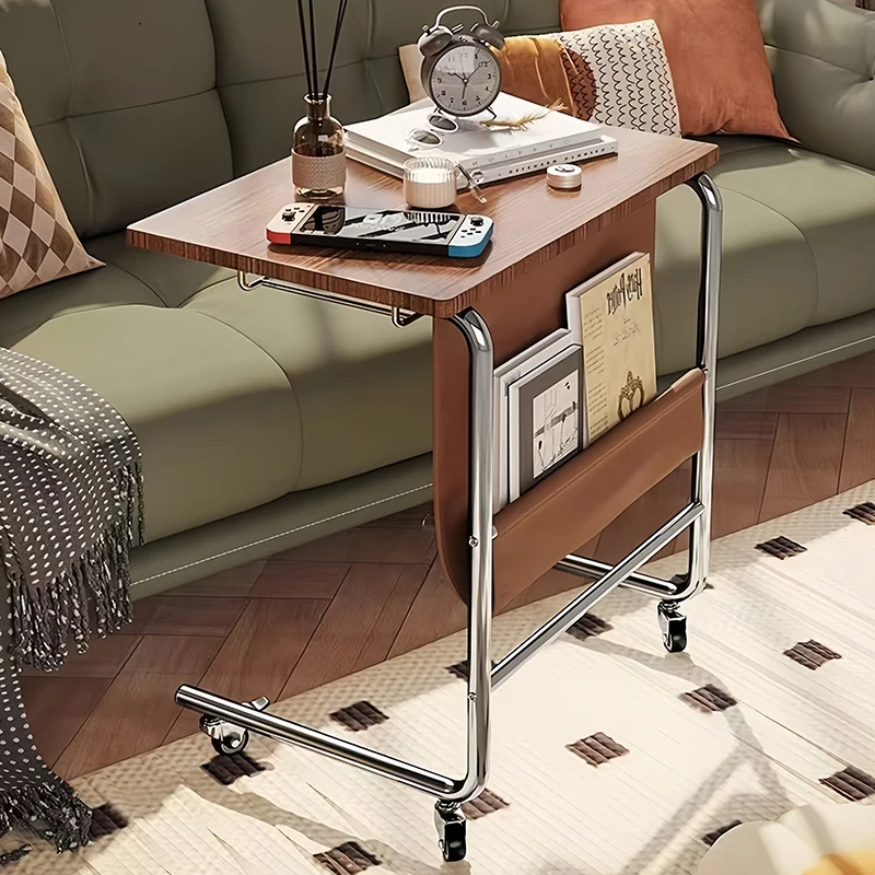 

Creative removable coffee table Home sofa Shelf Living room side cabinet with wheel side table Bedroom bedside small coffee tabl