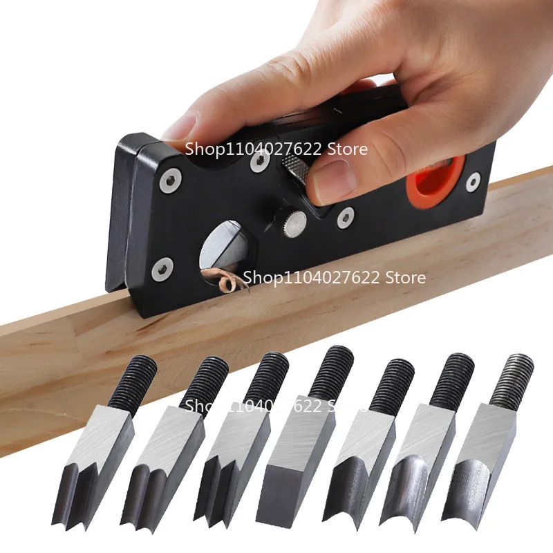 

Suitable for Woodworking Chamfer Planer, Adjustable Depth Hand Planer 45 Degrees Bevel Planer, Multi-angle Chamfer Function