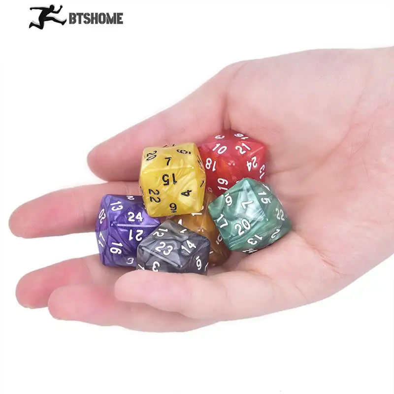 2021 New 1pcs D24 Multi Sided Acrylic Dice For TRPG Game Lovers 24 Face Dice For Game Polyhedral