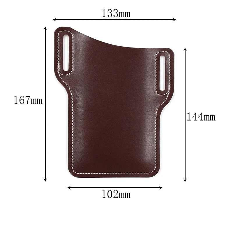 PU Leather Vintage Pack Waist Bag Belt Clip Phone Holster Travel Hiking Cell Mobile Phone Case Cover Belt Pouch Purse Package