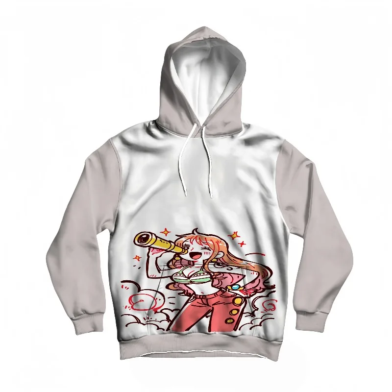 

Мужская осенне-зимняя цельная толстовка с капюшоном Nami и принтом телескопа, теплый пуловер с аниме-дизайном высокой четкости для повседневного использования и косплея