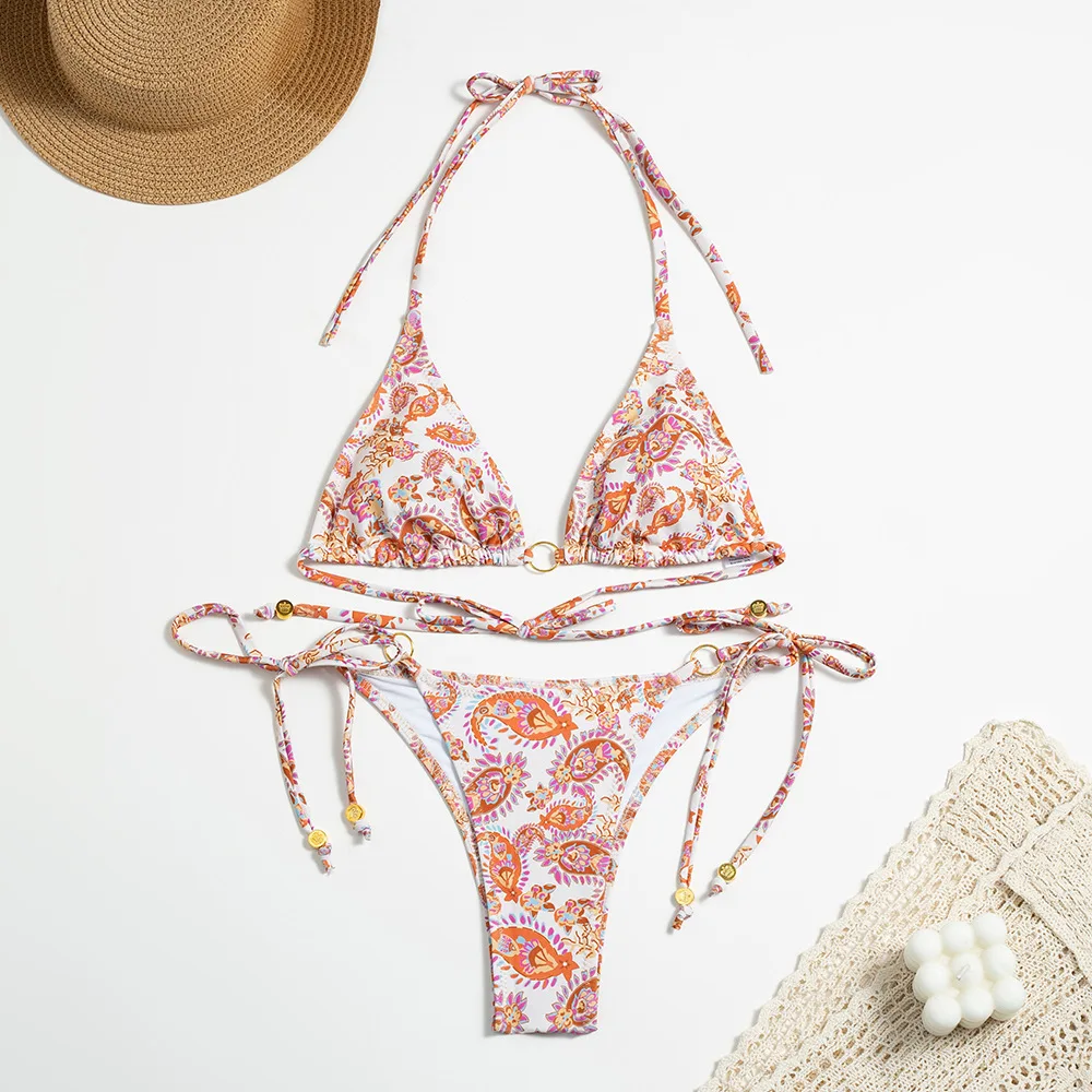 

Костюм из двух предметов, бикини, новинка 2024, женский купальник, купальный костюм с эффектом пуш-ап, сексуальные комплекты бикини, купальники с принтом, пляжная одежда, однотонные бикини