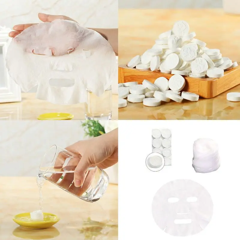 500 Pcs Máscara Facial Comprimida Papel Descartável para Máscaras Faciais Faça Você Mesmo Maquiagem Feminina Ferramenta de para