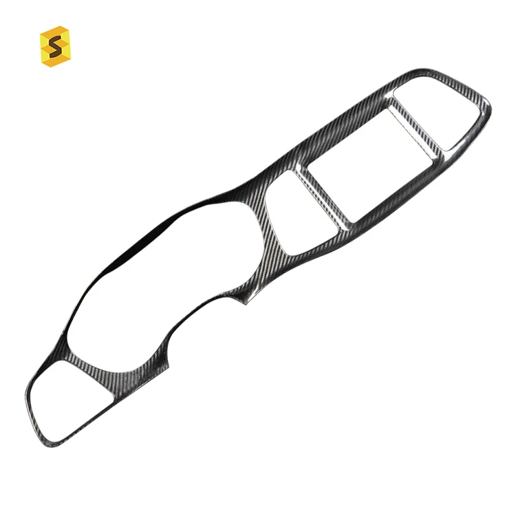 

Shasha Carbon Fiber Real Car Interior Accessories Body Kit Center Control Panel for Dodge Challenger SRT